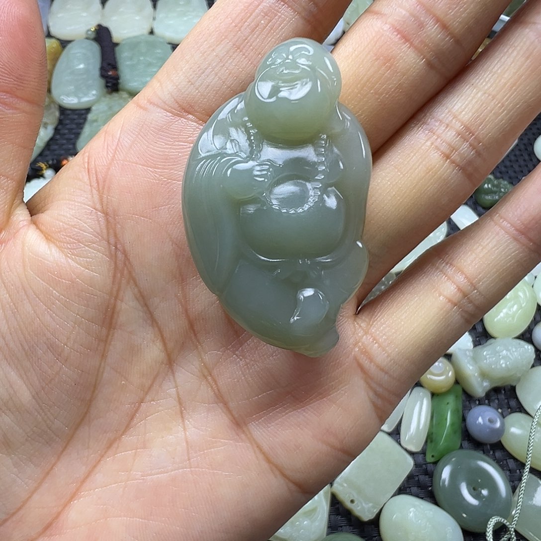 和田玉未镶嵌吊坠(不含链)