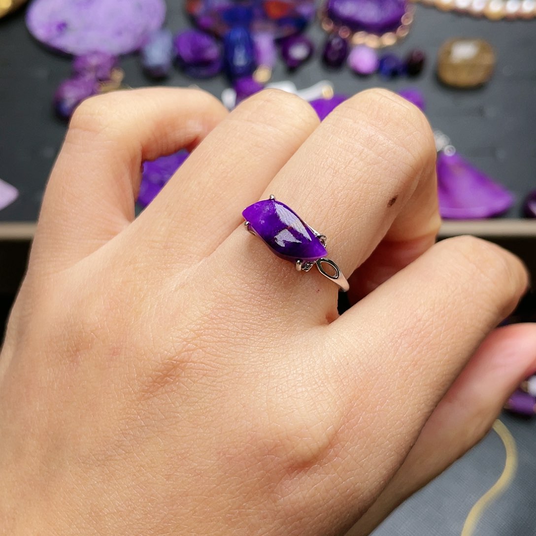 苏纪石（舒俱来）戒指银S925镶嵌