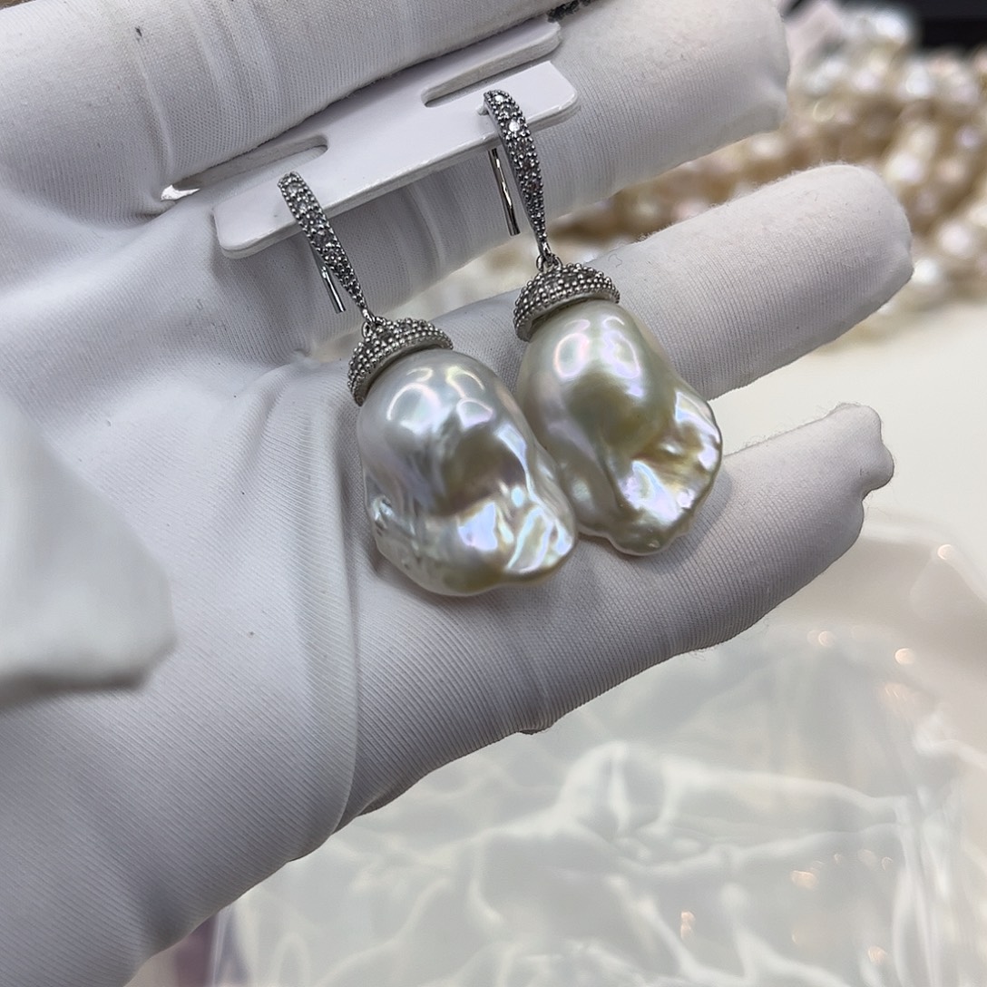 耳饰淡水珍珠合金