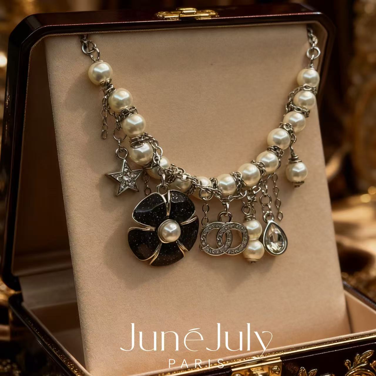 铜合金手链 JuneJuly 26c多元素手链山茶花水滴星星 1229山茶花