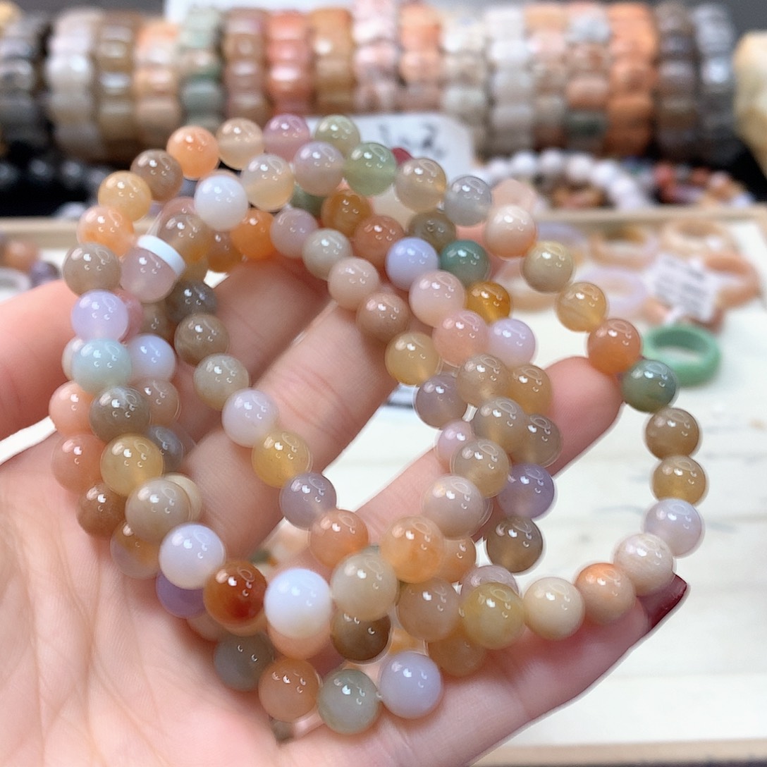 硅化珊瑚（珊瑚玉）手链未镶嵌冬*203