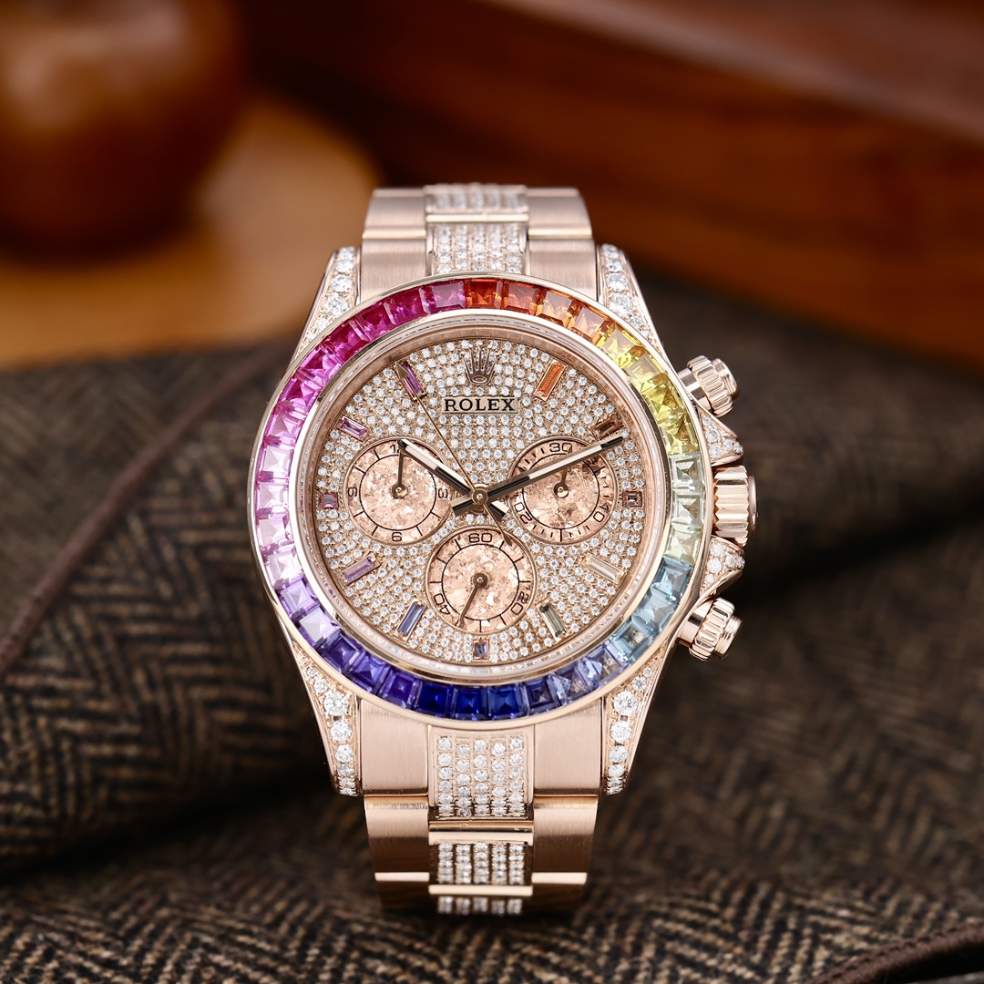 95新 Rolex/劳力士 116505 后镶彩虹圈 满天星 单表