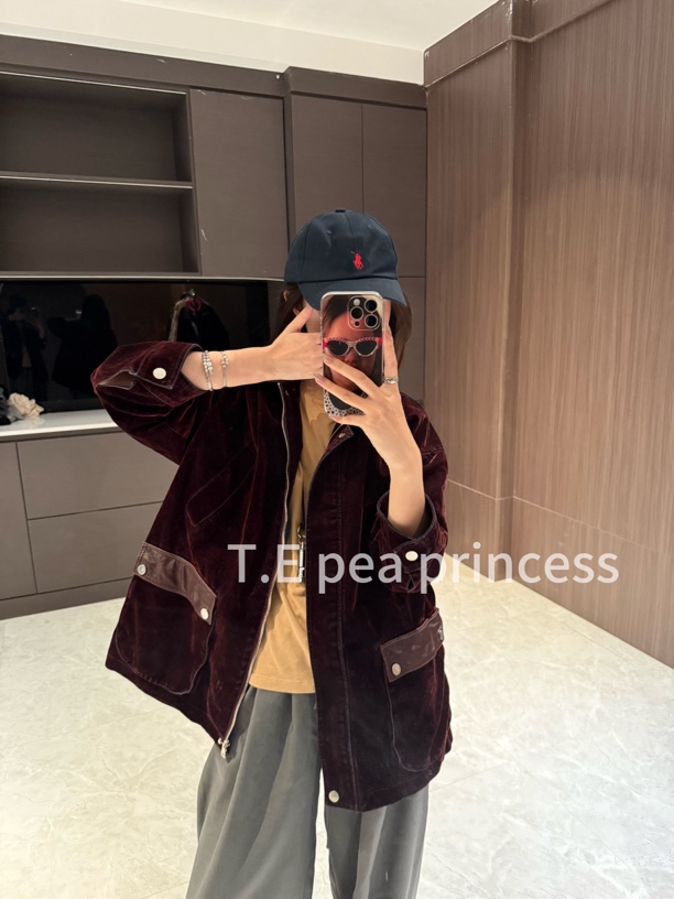 T.E“悉尼日落”牛仔植绒工艺配绵羊皮休闲款外套