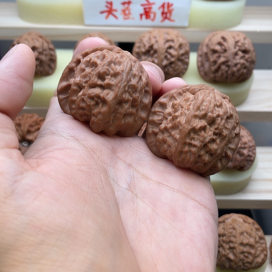 吊坠文玩核桃41全品白狮子48.7克