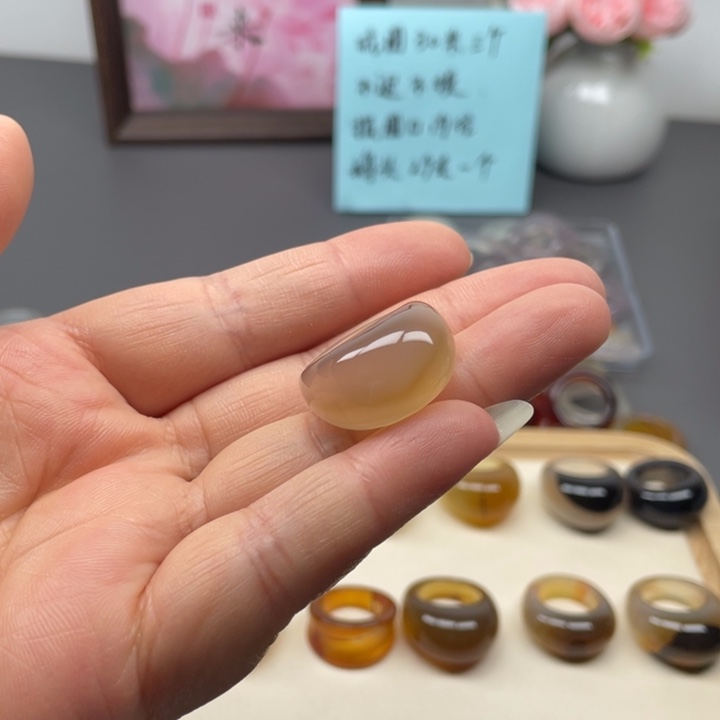 未镶嵌戒指玛瑙/玉髓