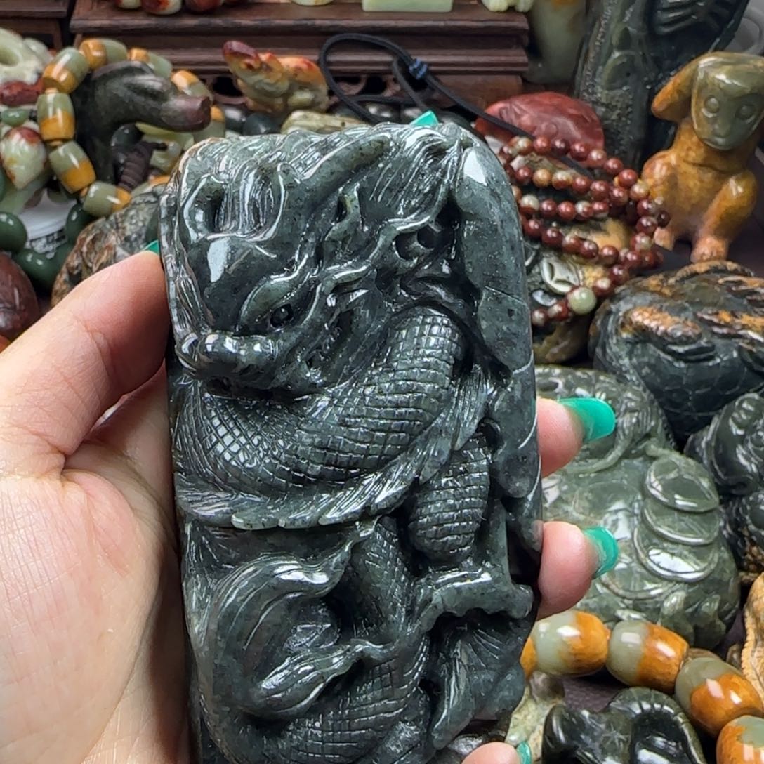 岫岩河磨玉（透闪石质玉）手把未镶嵌