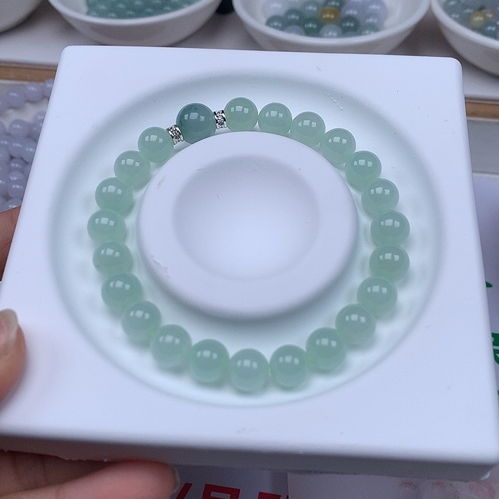 翡翠散珠360块钱一串拍4个数量链接卡8