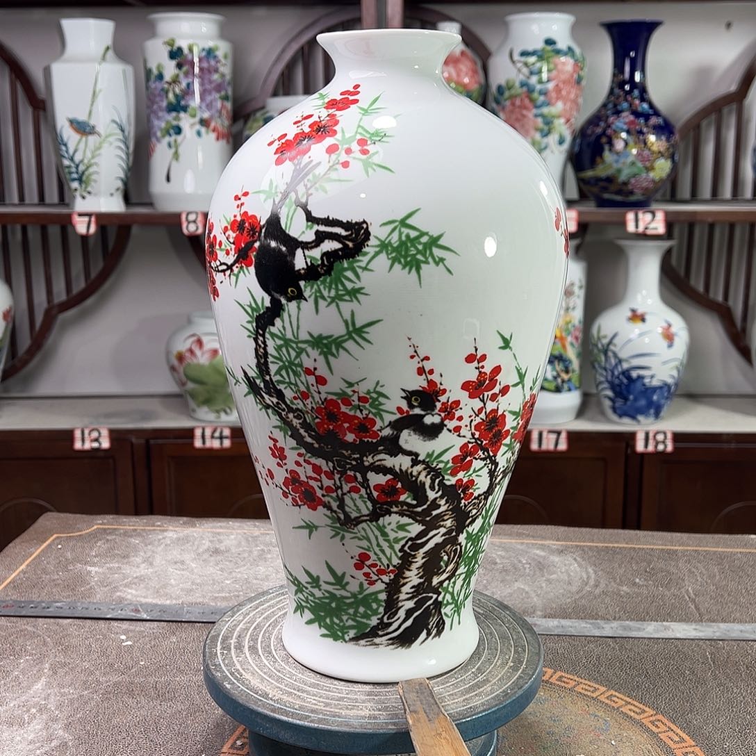 陶摆件景德镇陶瓷梅花