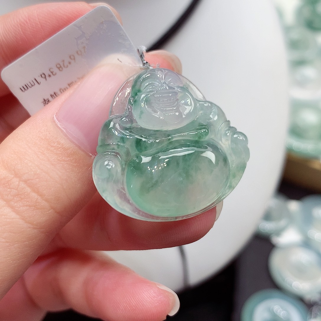 颈饰未镶嵌翡翠编号119，26.6/28.3/6.1