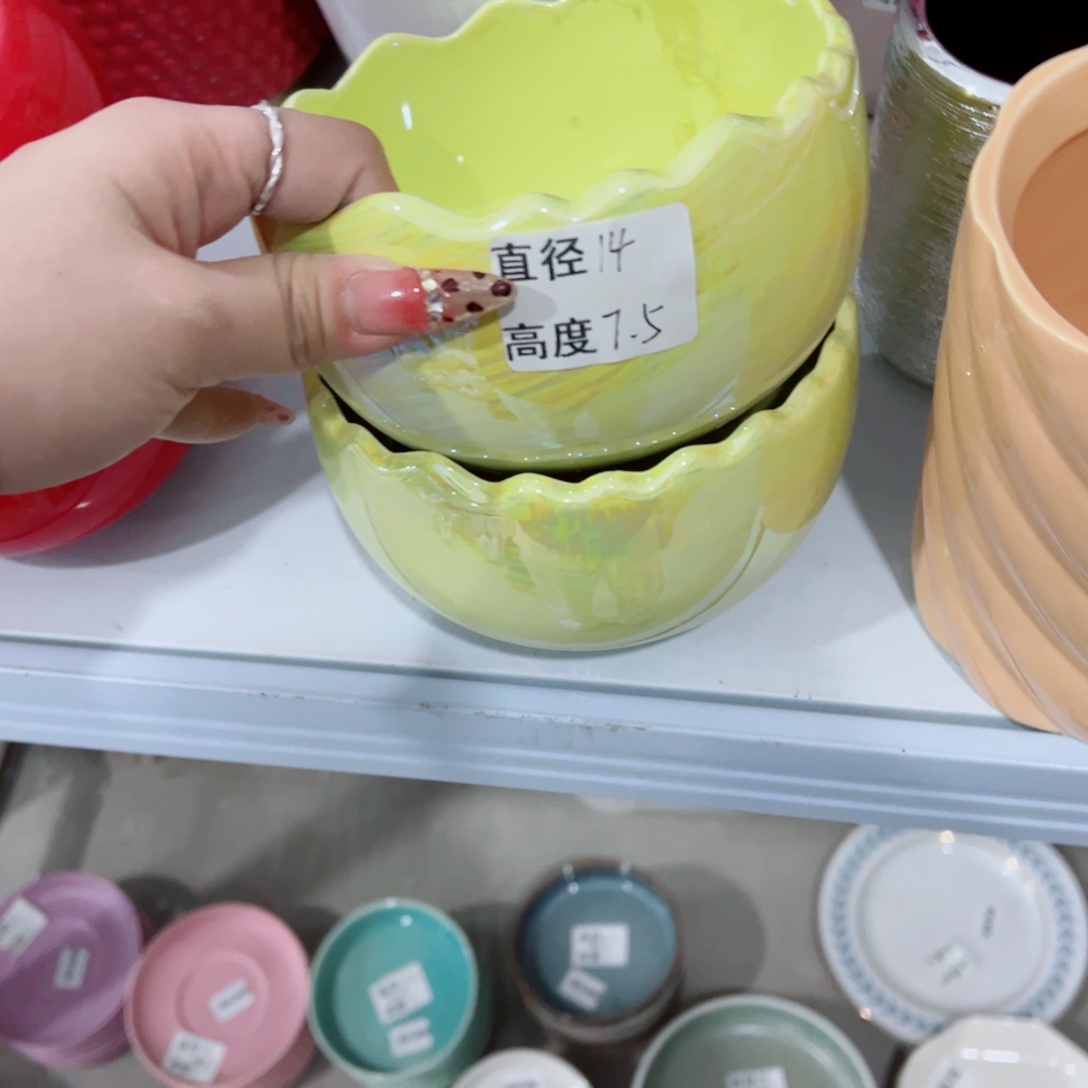 有孔，陶瓷花盆满10米包邮发货