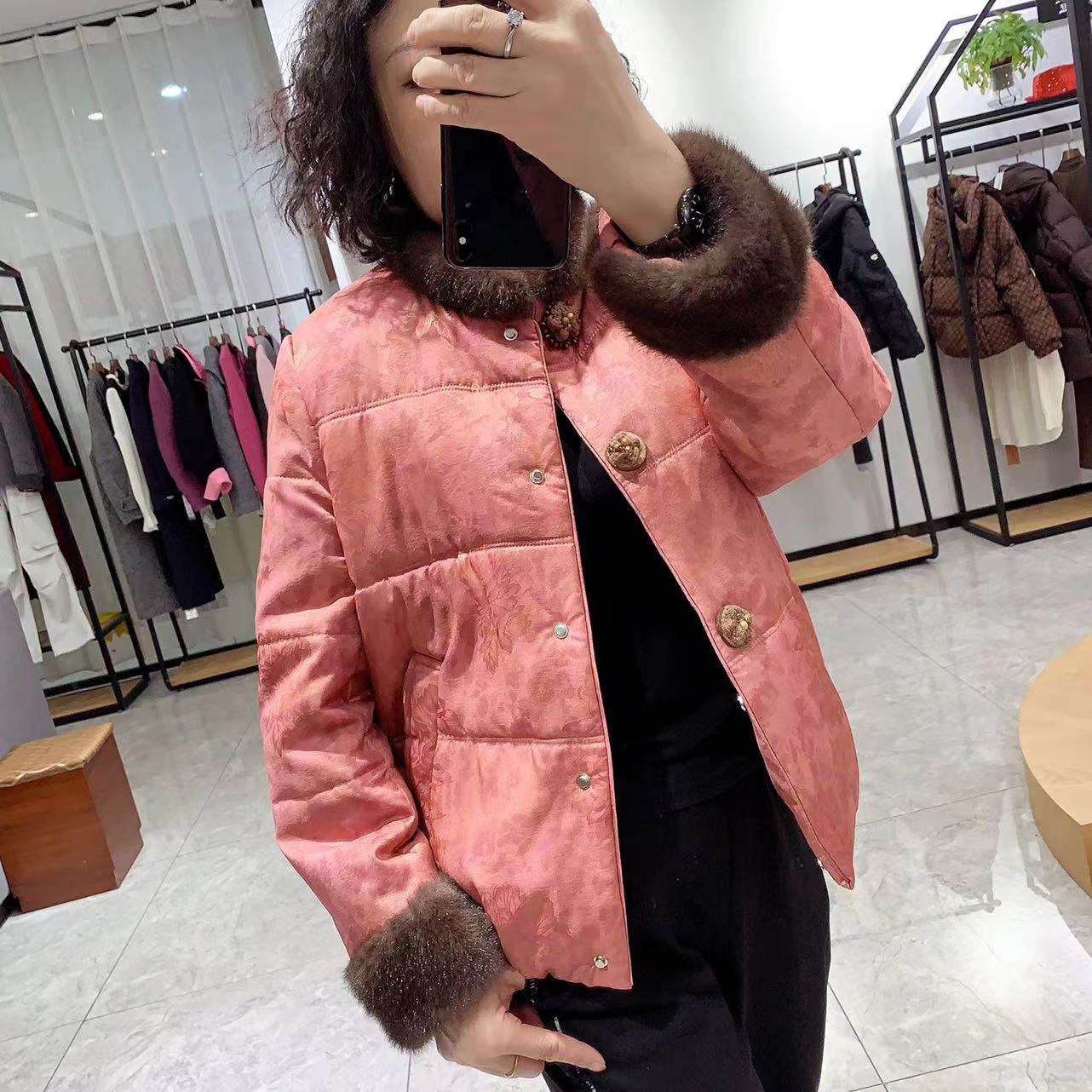 国风立领棉服棉衣90518