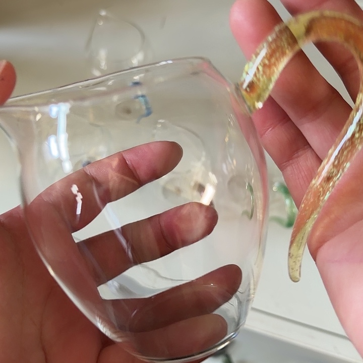 手工艺品玻璃玻璃茶器依然透黄金