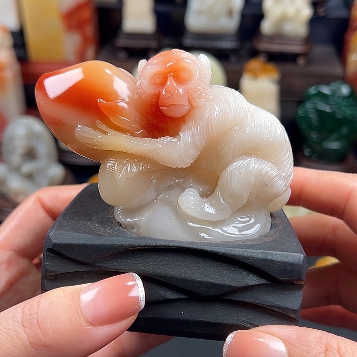 寿山石芙蓉石摆件