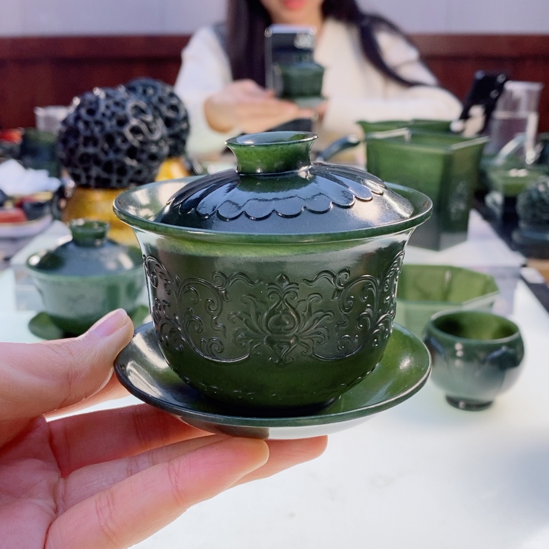 和田玉（青玉）挂件未镶嵌儒**尊