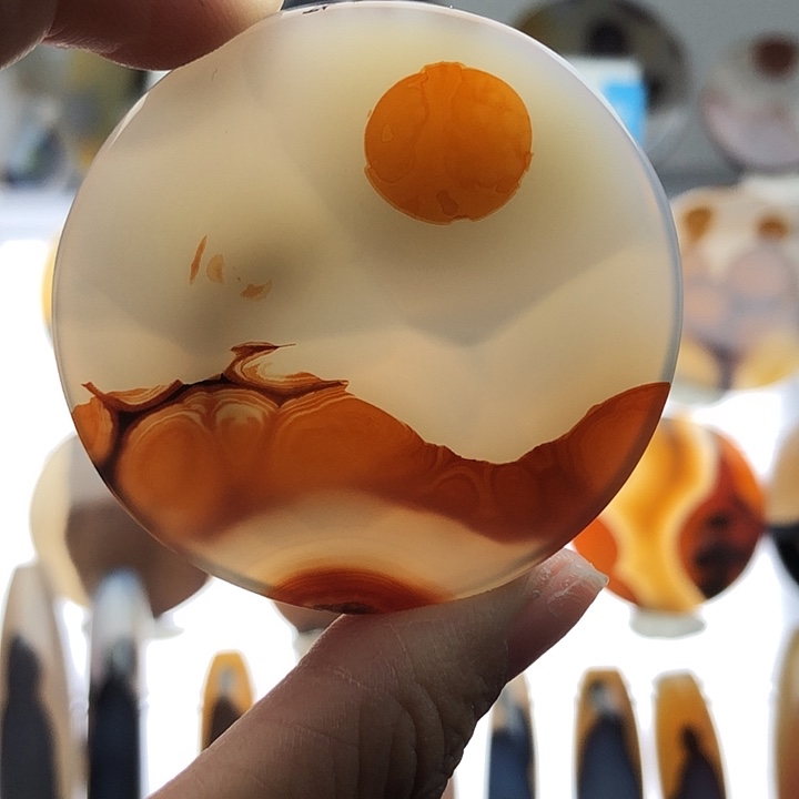 风***楼玛瑙/玉髓未镶嵌珠宝半成品