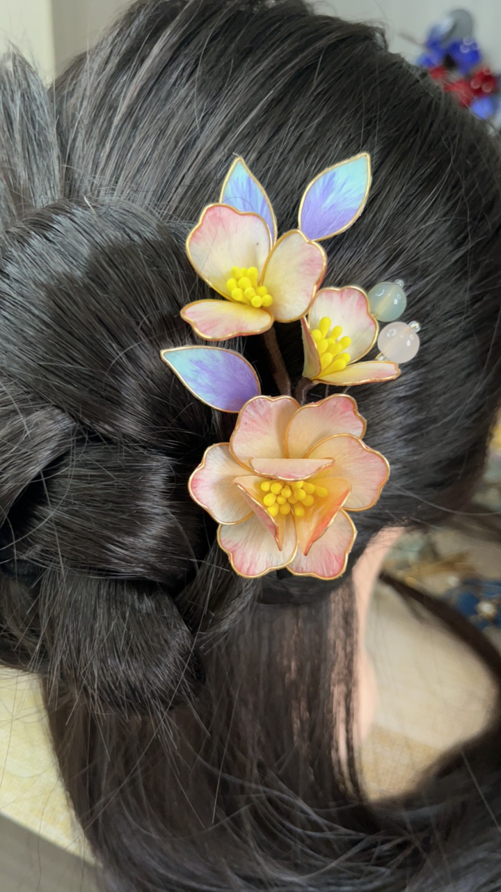 雨点手工古典简约发夹可爱饰品国风复古古风百搭气质发饰头饰发簪