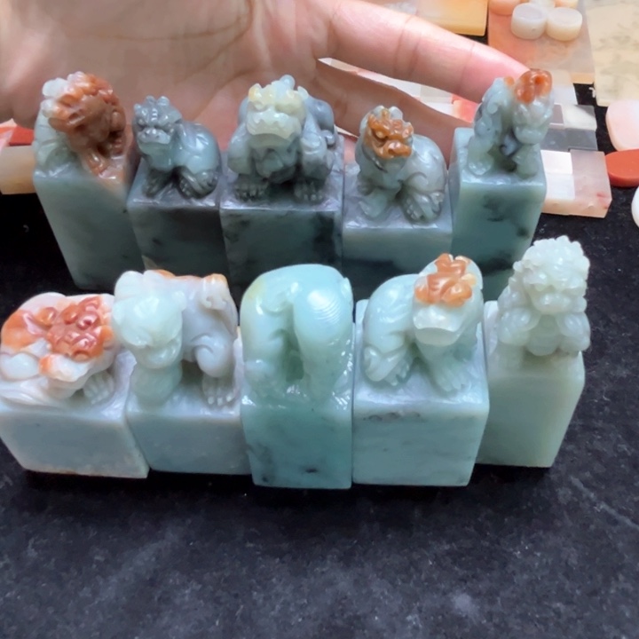 寿山石印石云南天青10个2.0-3.0左右