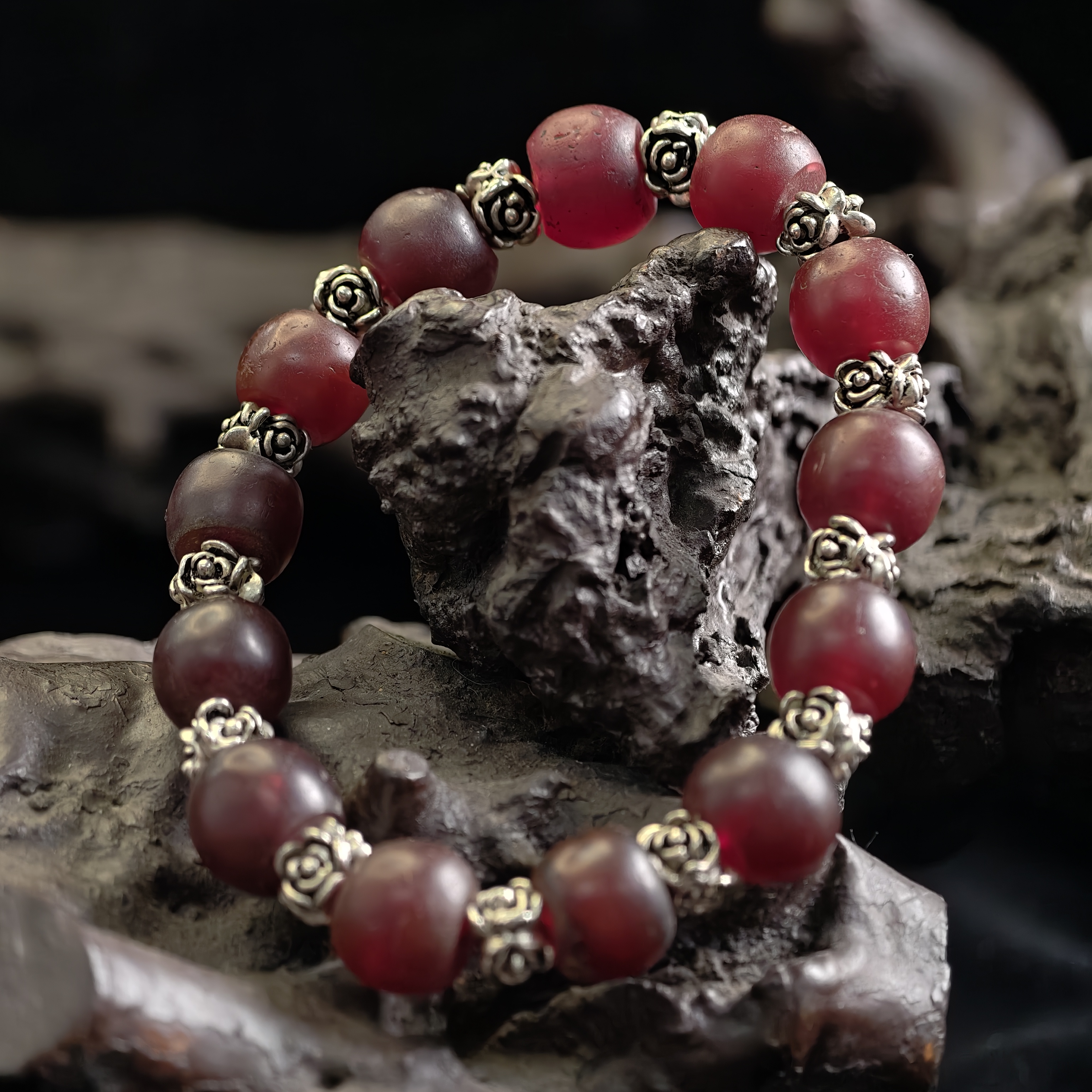 【米娅】天然老玛瑙手串