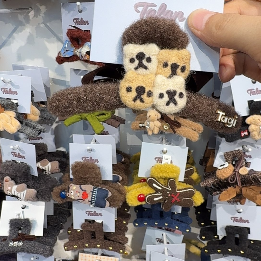 皮质非金属韩系大抓夹12