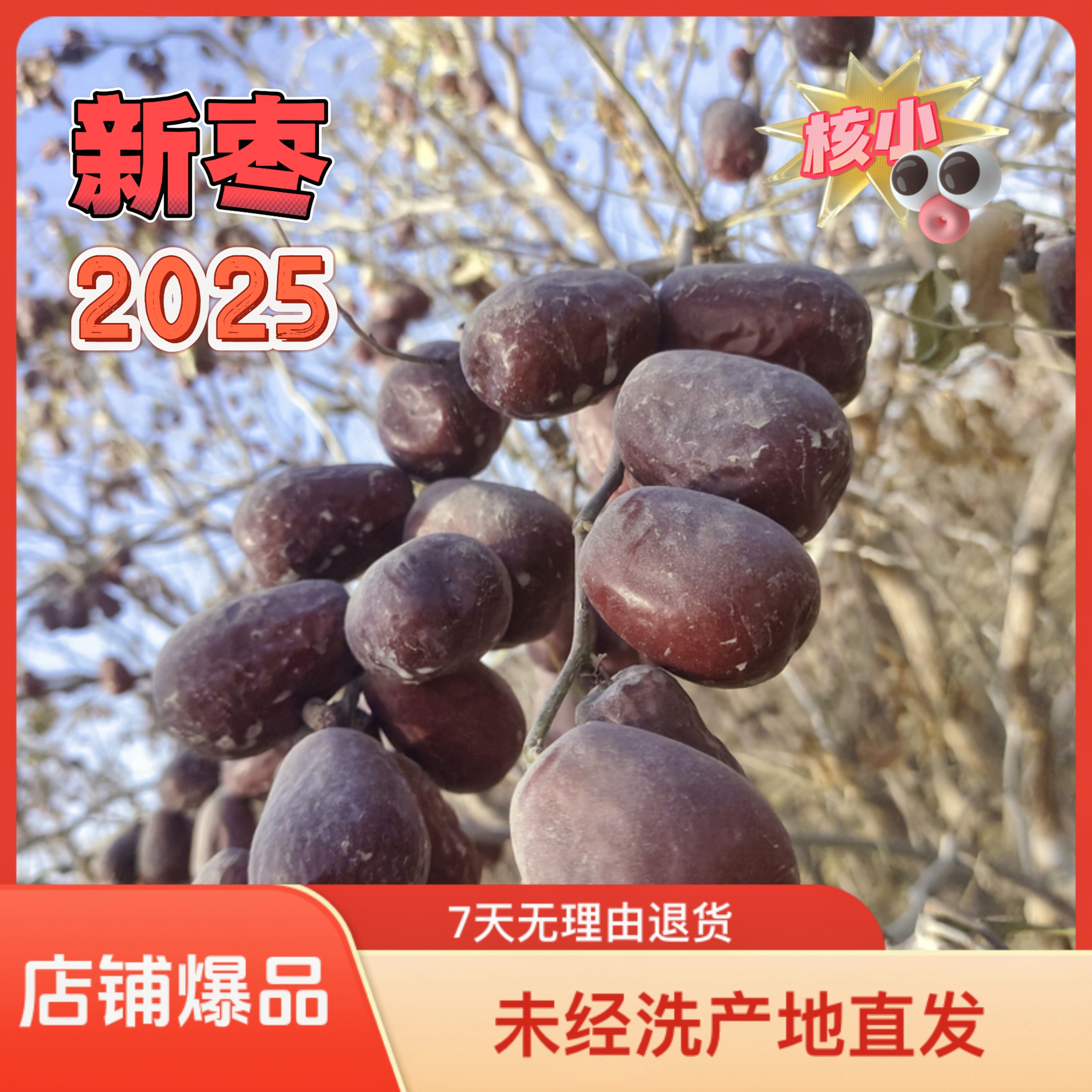 特一级【25年正宗新疆和田大枣】原产地自产自销自然风干吊干原生态