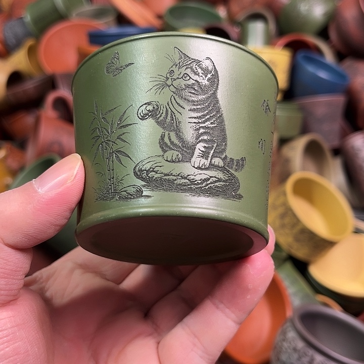 紫砂茶杯全手工紫砂主人杯