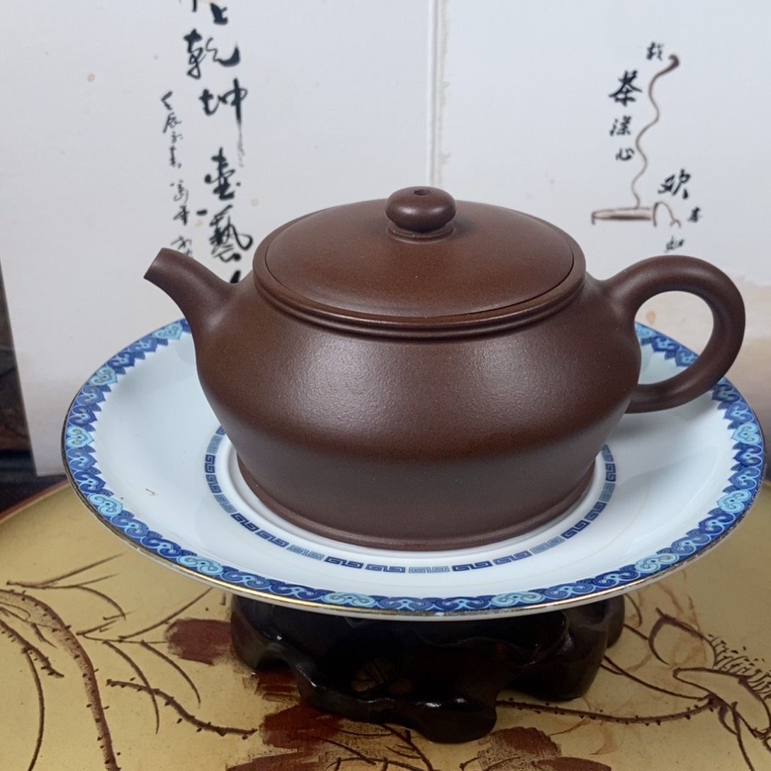 紫砂茶壶@*点底槽清老母亲制作2