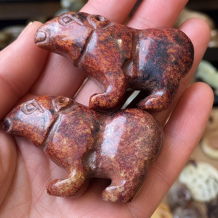 国***哥和田玉（糖玉）未镶嵌颈饰