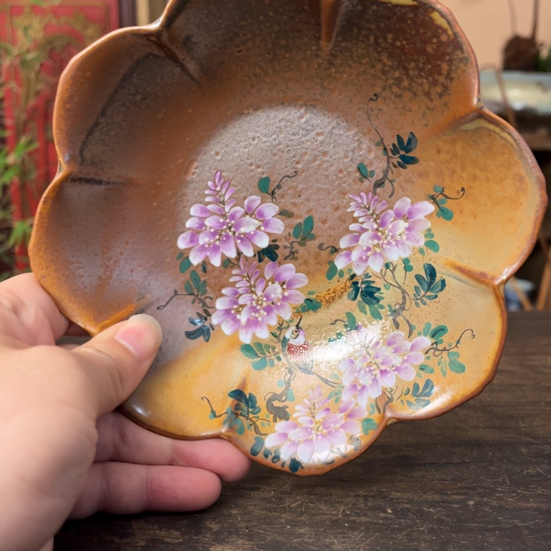 杯柴烧手工手绘陶瓷