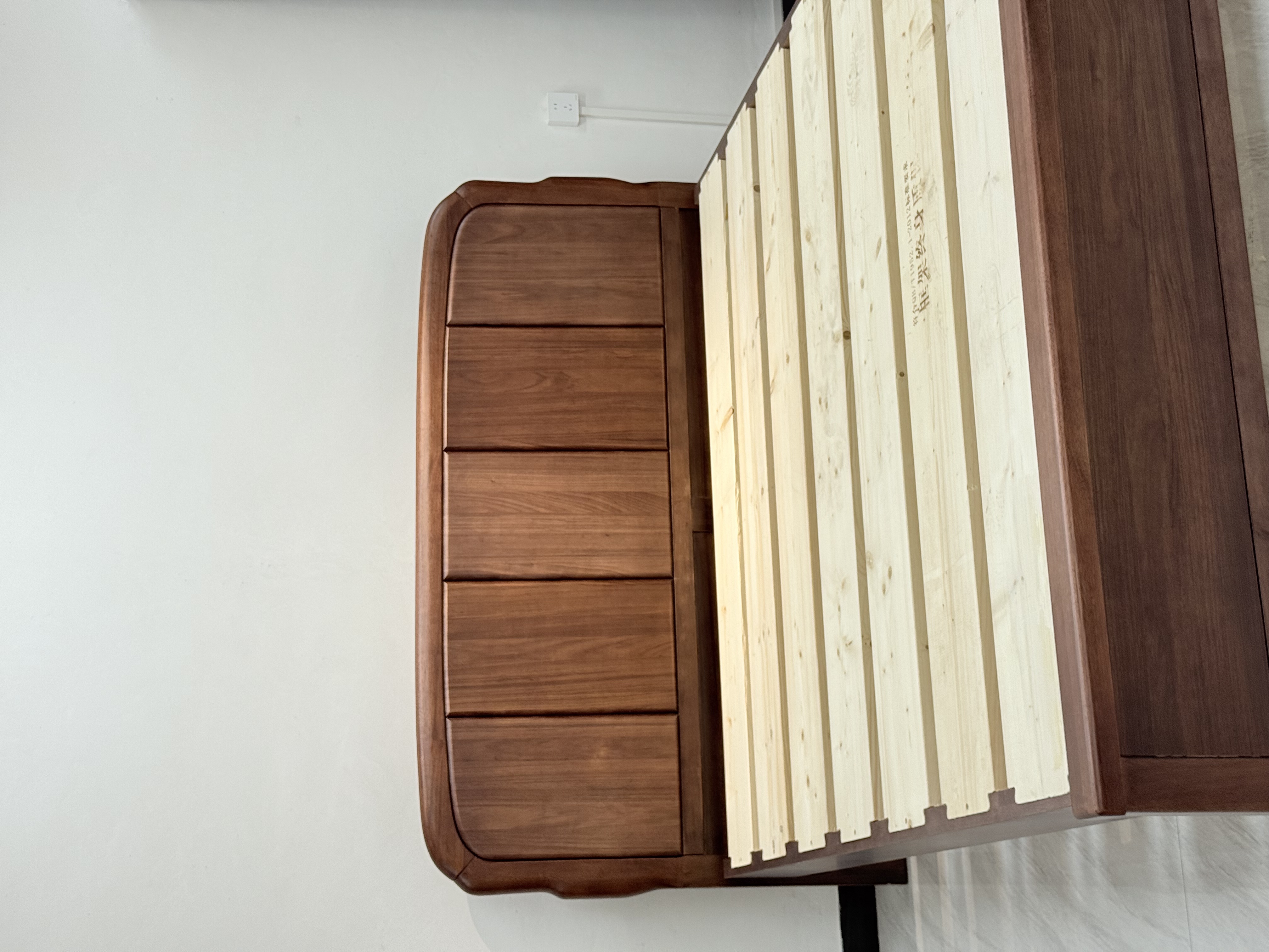 黑胡桃中式实木床轻奢储物简约主卧大床美式新中式家用