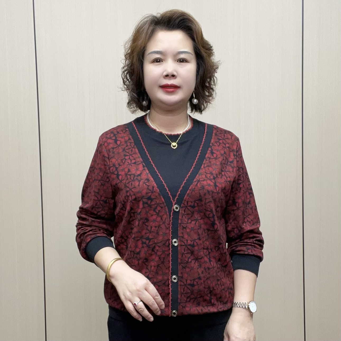 2025秋季时尚中老年气质女装宽松百搭女士洋气休闲弹力显瘦妈妈装