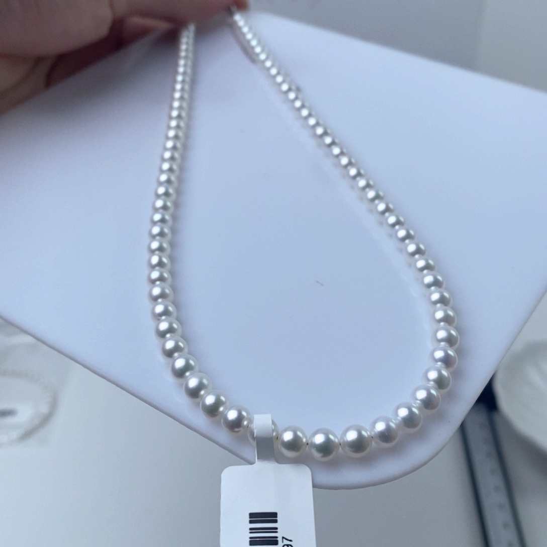 淡水珍珠项链银S925镶嵌224697冷极光