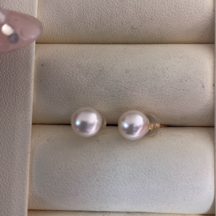 银S925镶嵌耳饰海水珍珠