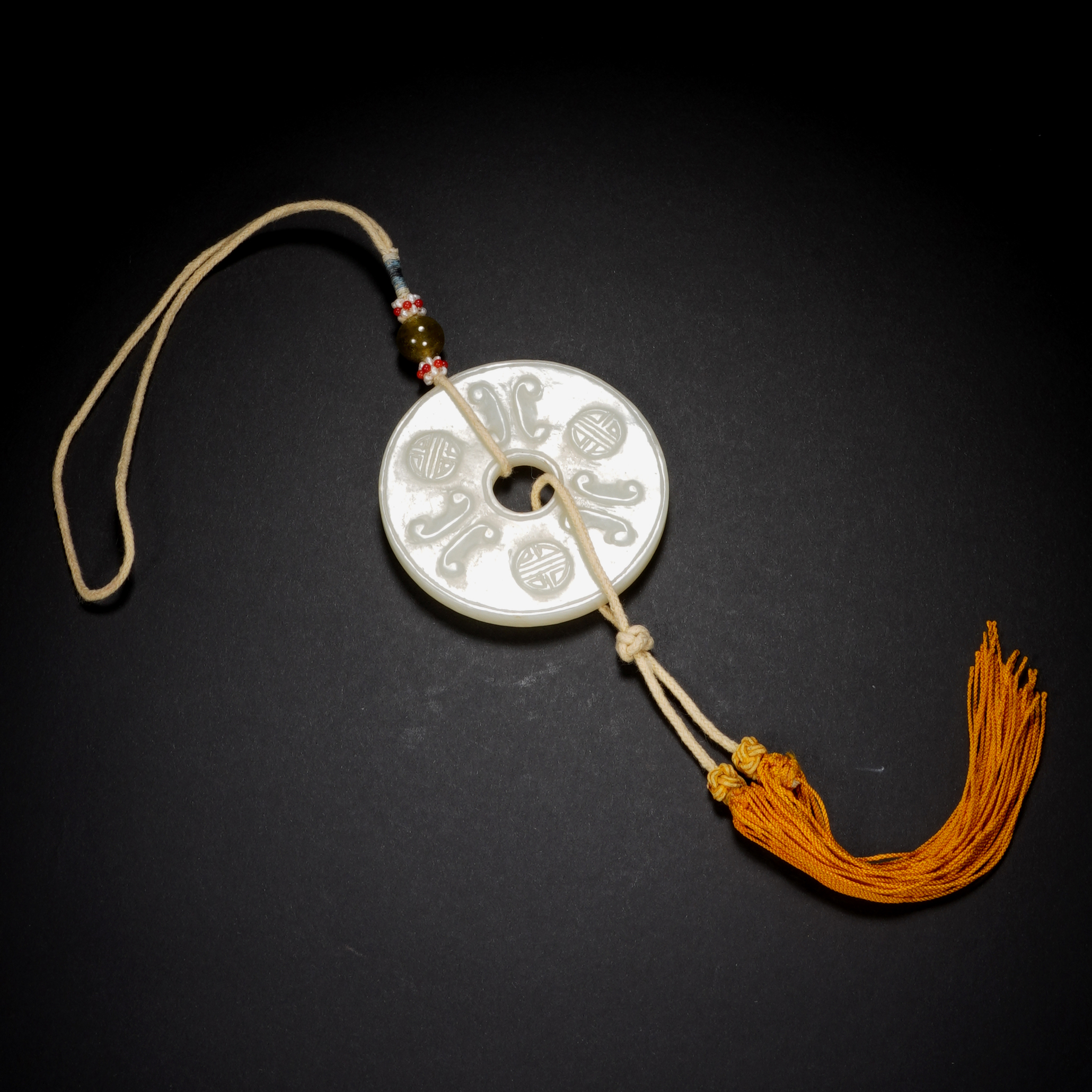 Lot38 清代 和田白玉璧