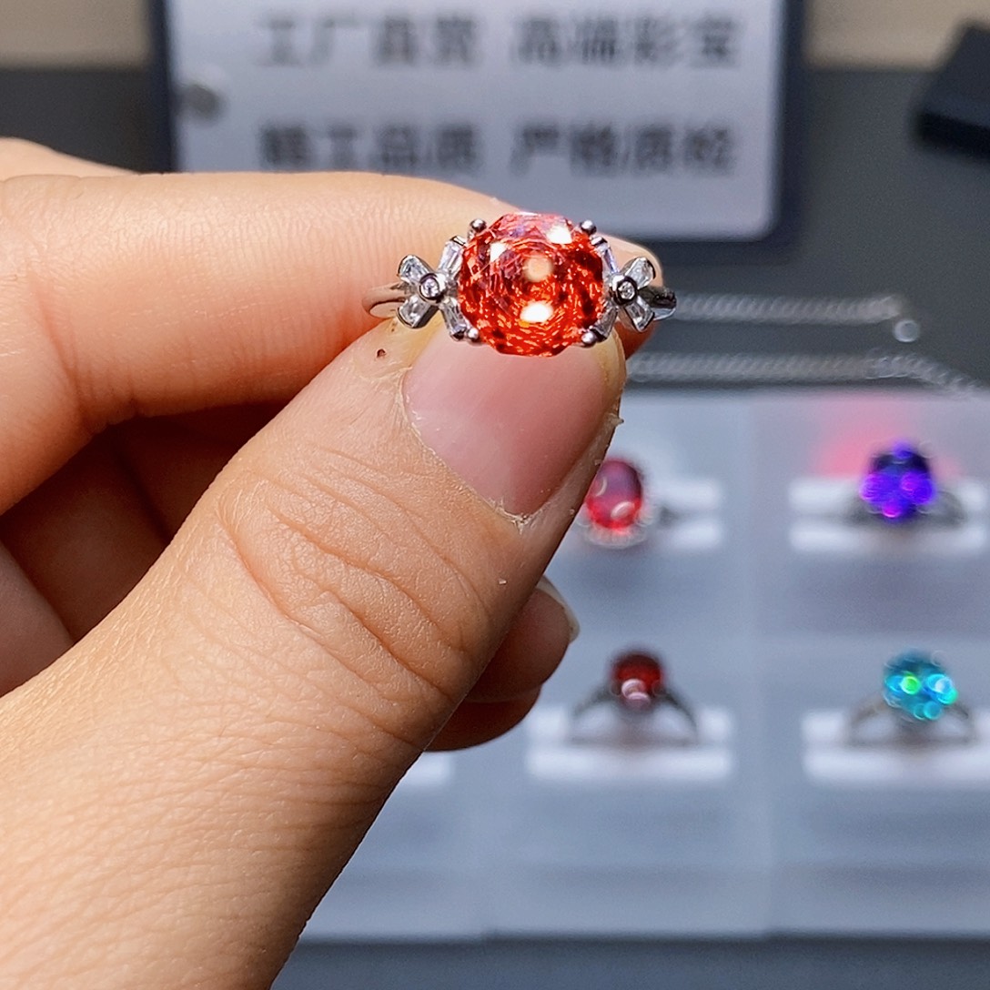 银S925镶嵌托帕石戒指