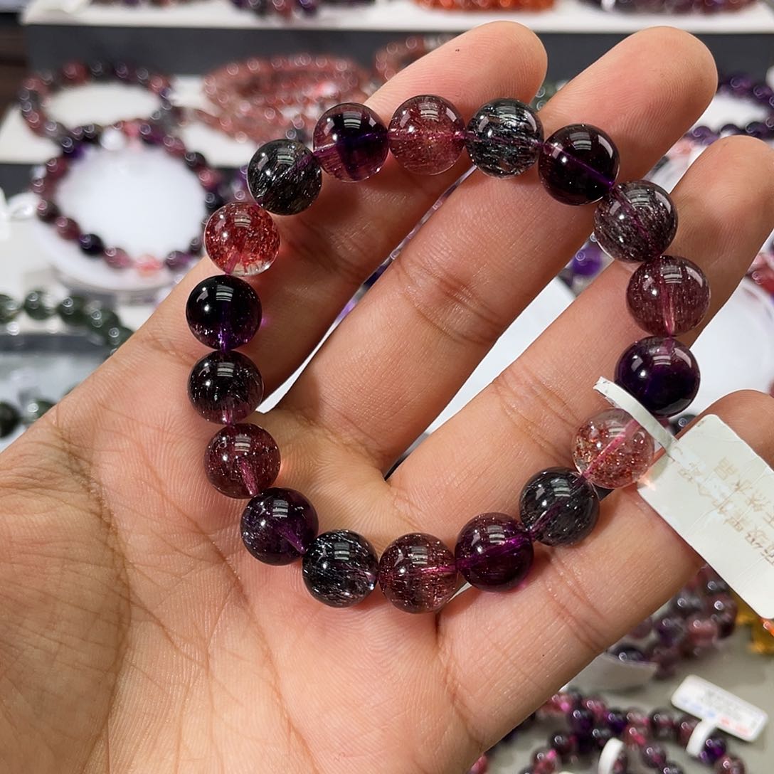 水晶手链未镶嵌黑加仑 11m