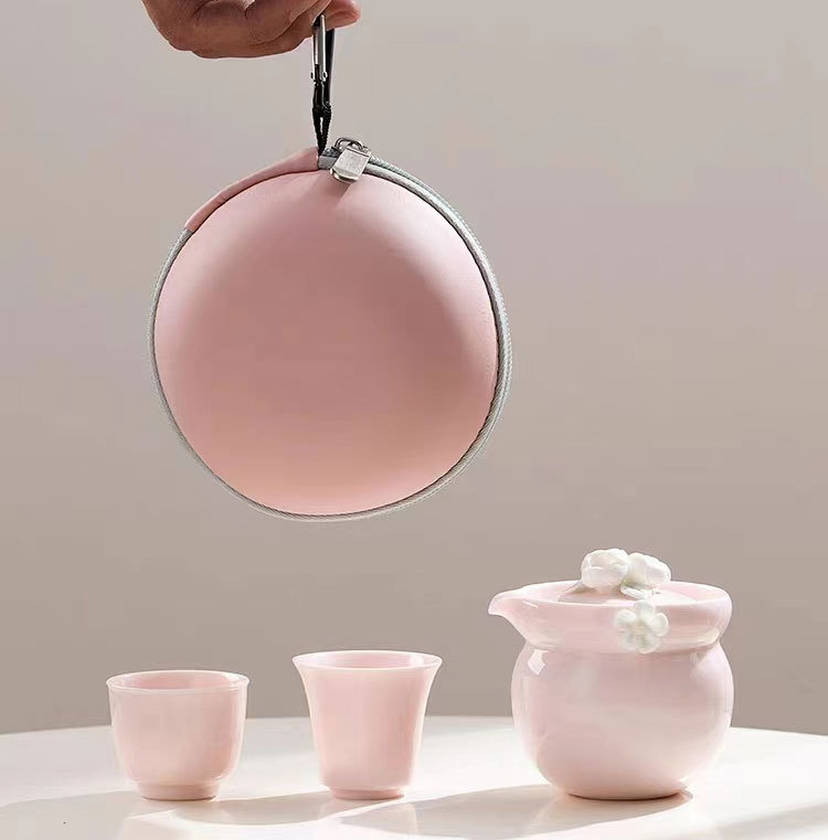 X561-捏花粉色旅行套