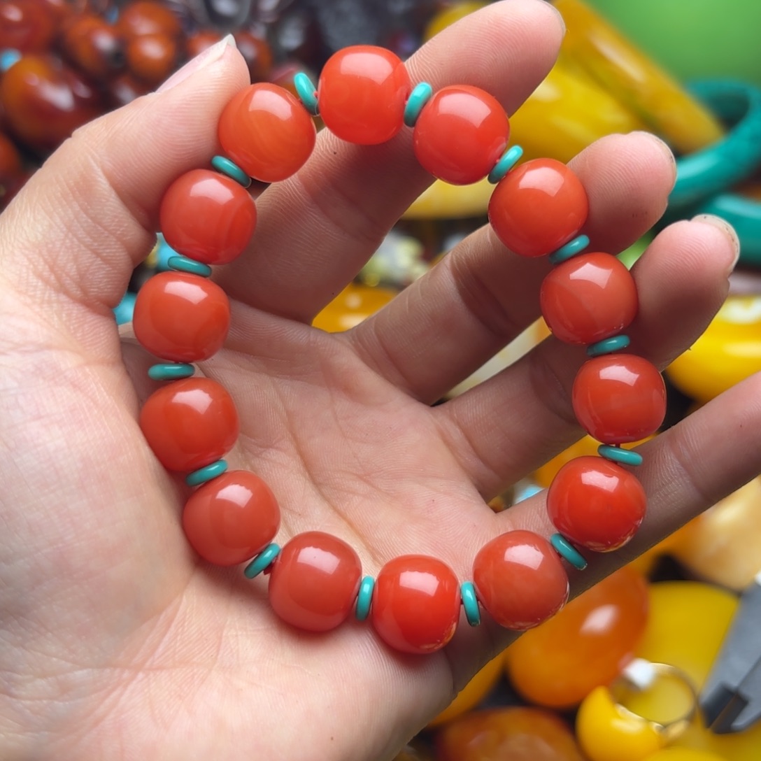 未镶嵌琥珀手链蜜蜡