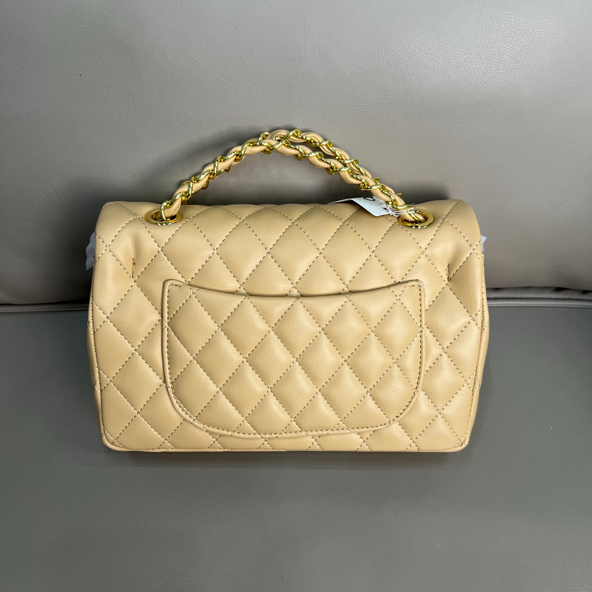 125 新款真皮时尚通勤休闲百搭经典单肩手提包 奶茶色