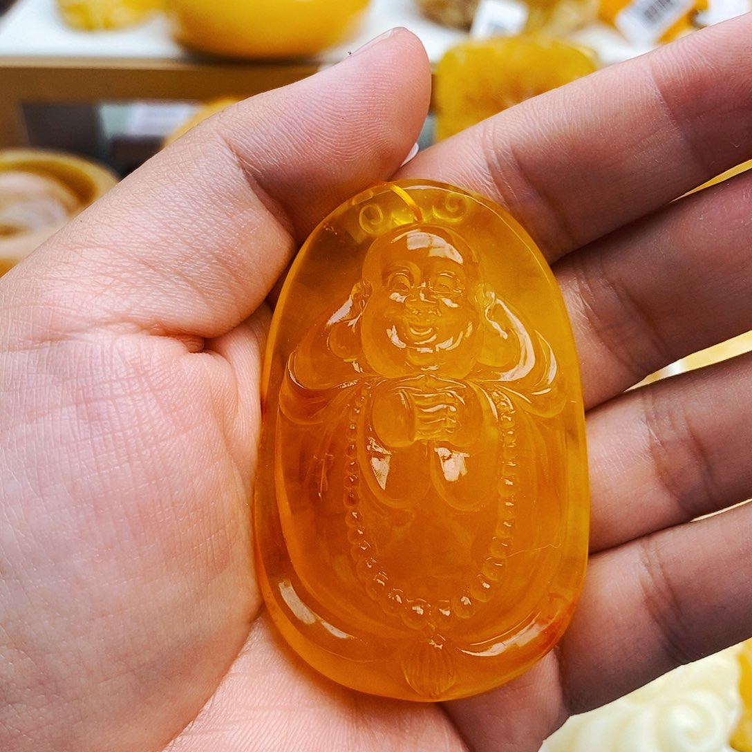 蜜蜡颈饰未镶嵌大****猫天然保真假一赔十26