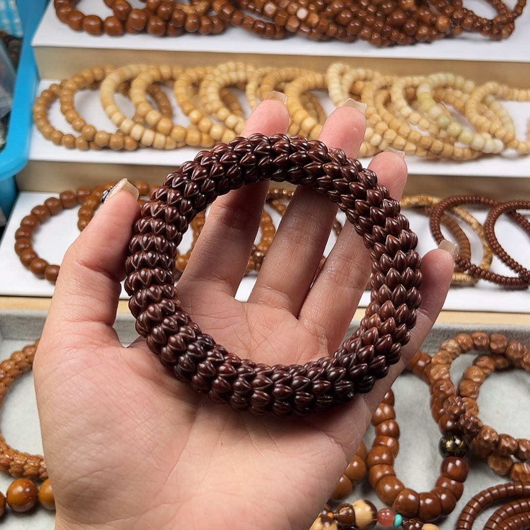 紫金鼠手串16紫金鼠红皮莲花单圈