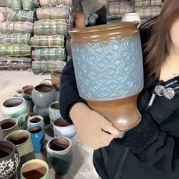 紫砂花盆正品口20高30