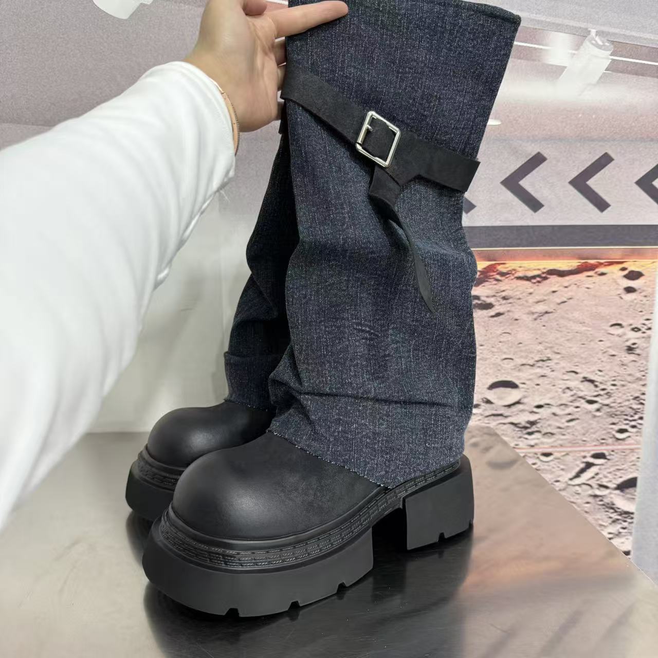 505-2新款2025长筒爆款精品长筒时装靴子百搭骑士靴