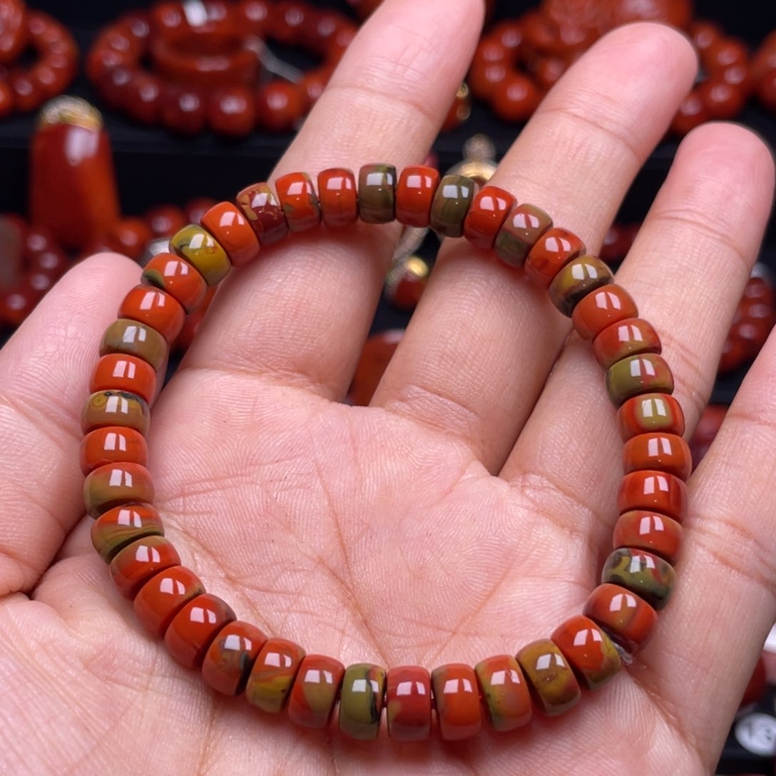 南红玛瑙珠宝奇石未镶嵌单圈