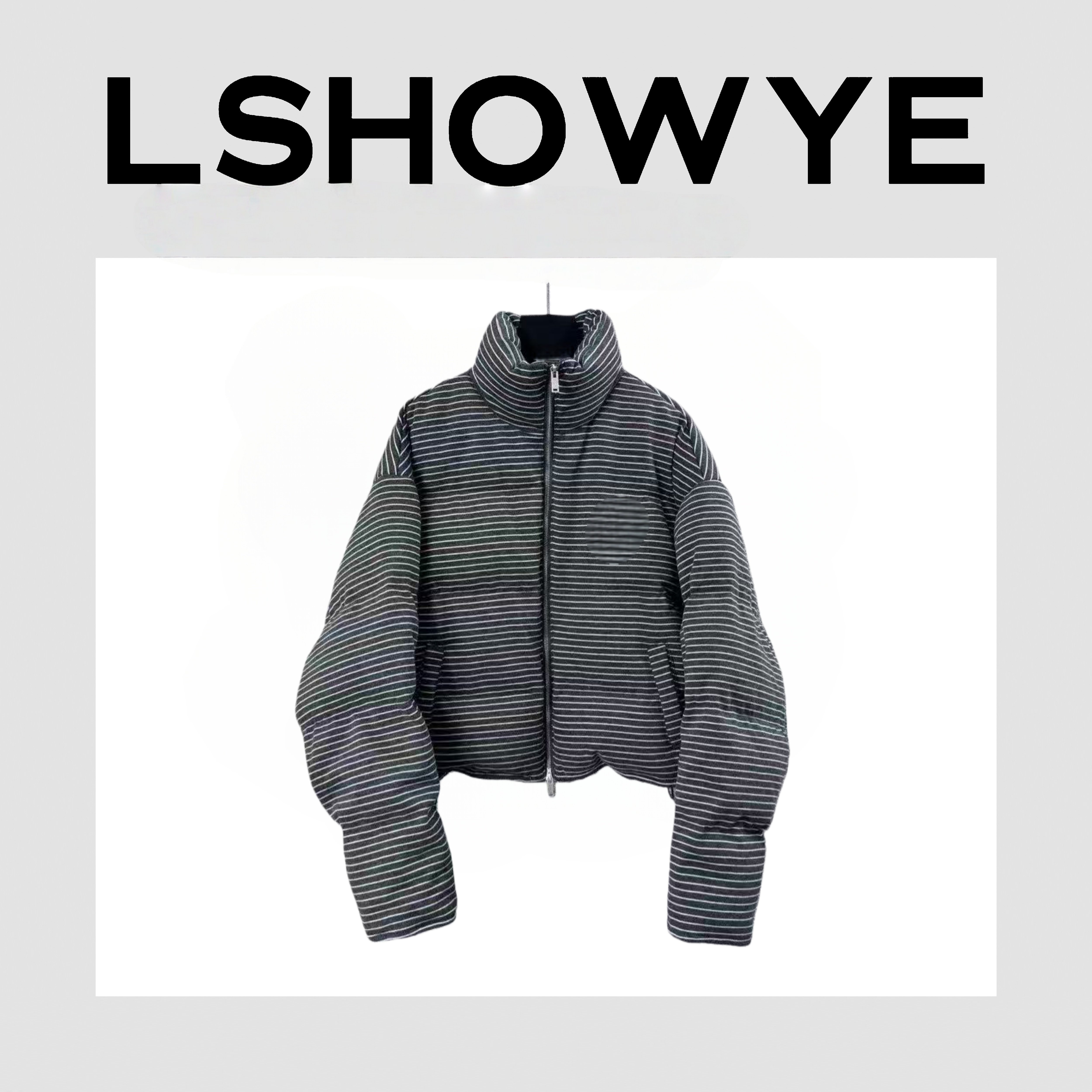 LSHOWYE｜笑脸条纹羽绒外套YY004