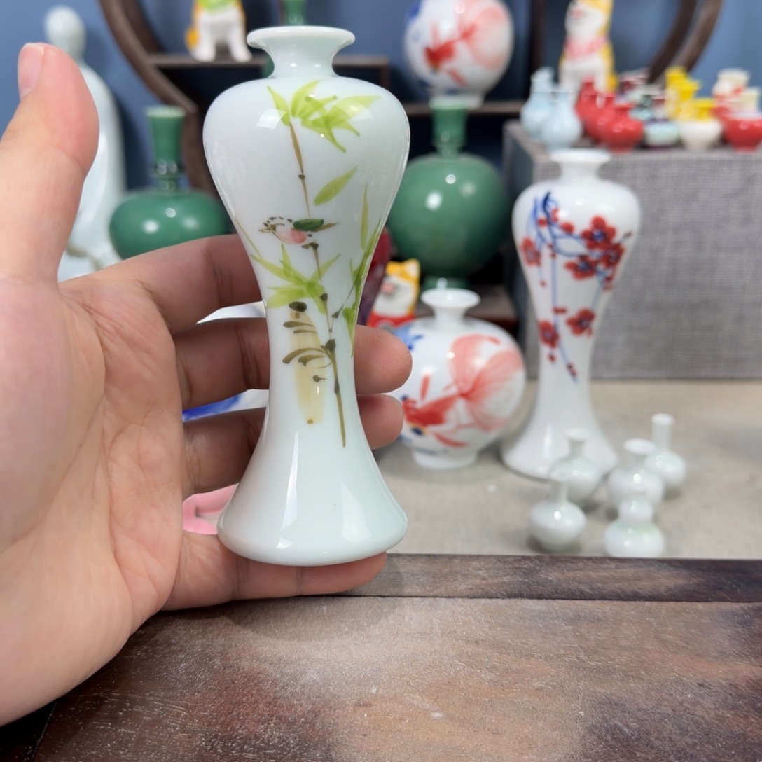 陶瓷手工小花器摆件