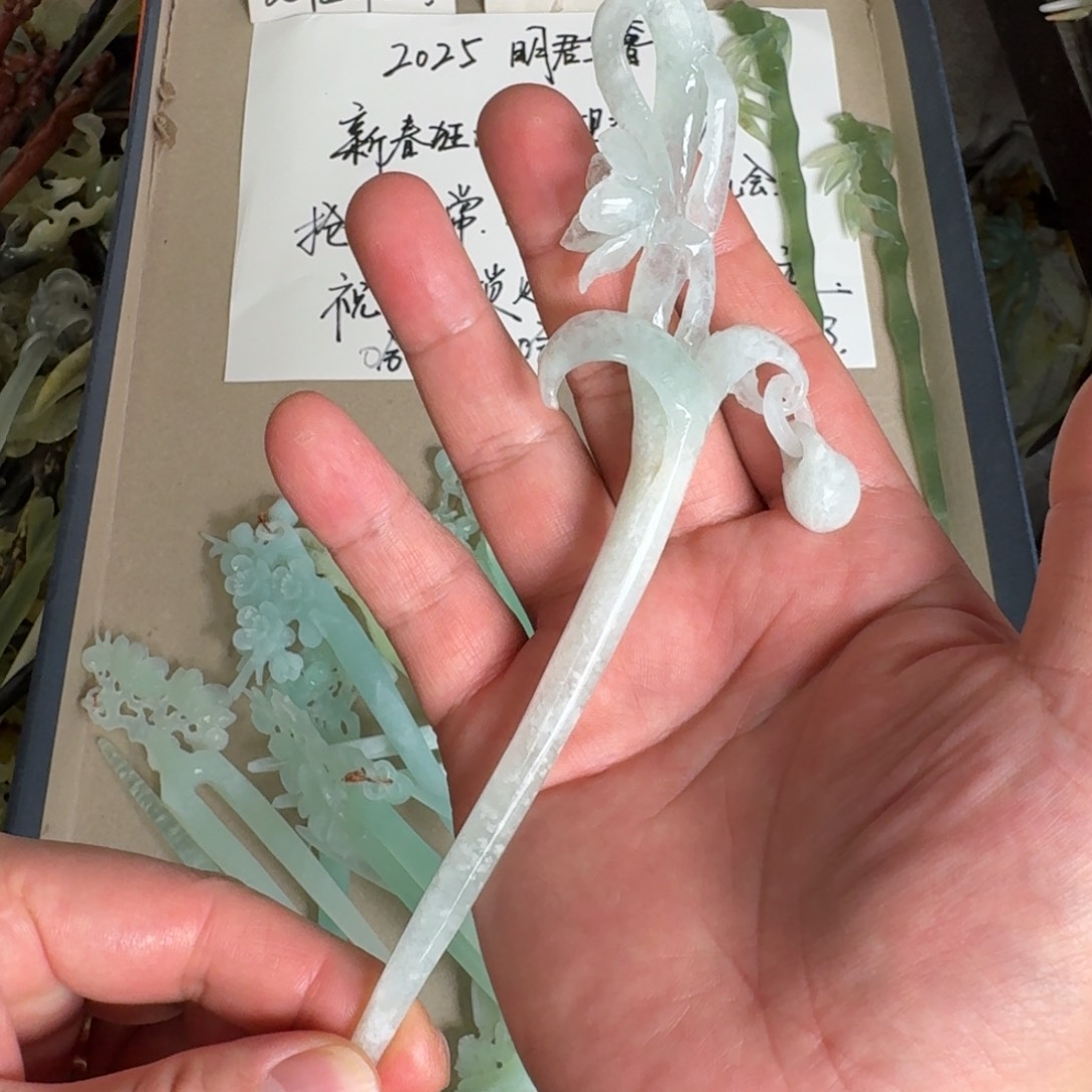 岫玉发饰未镶嵌明君玉簪贼拉好看