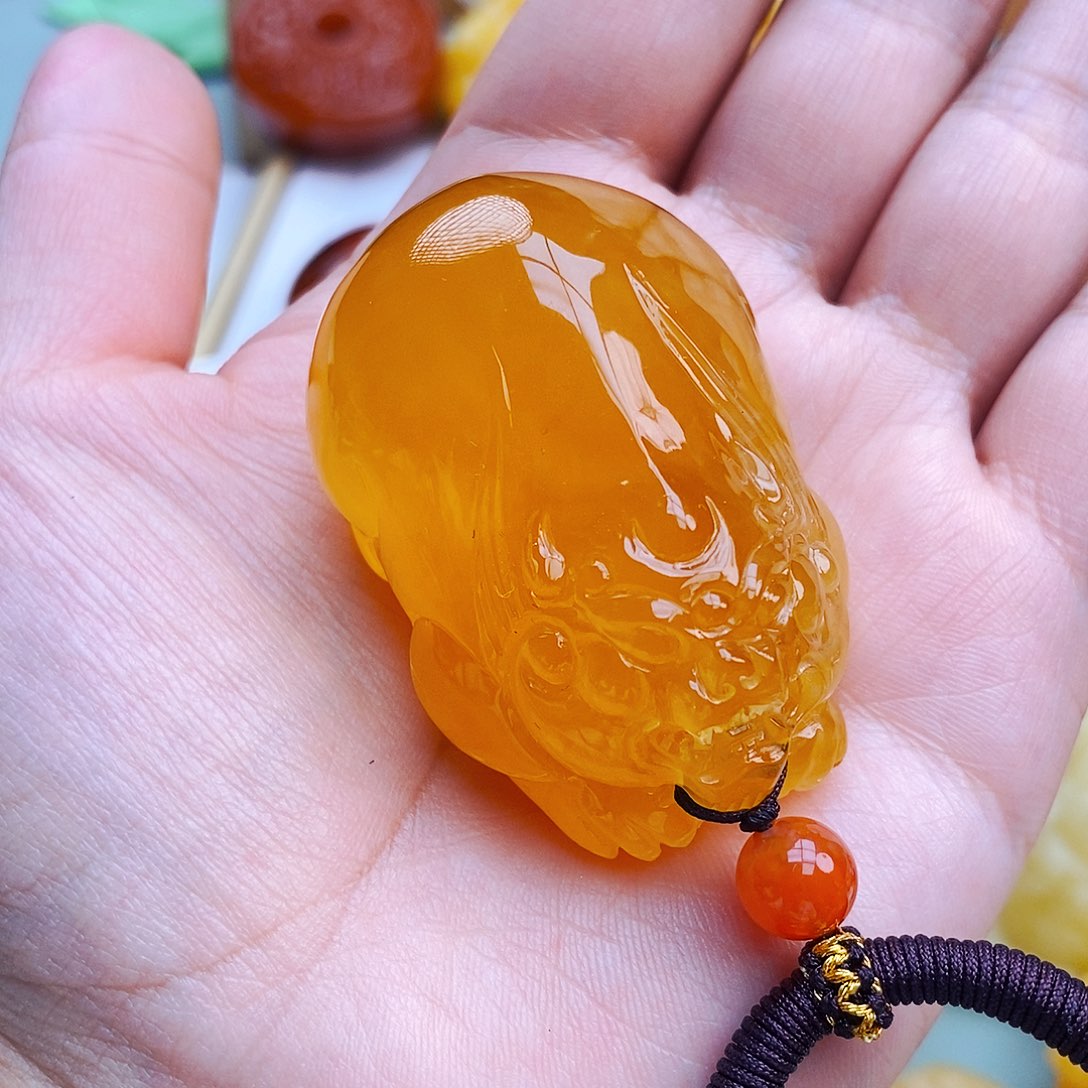 蜜蜡颈饰未镶嵌天然保真假一赔十29