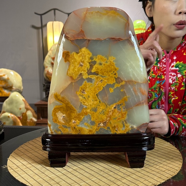 客厅玄关书房茶桌架文房雅器装饰品