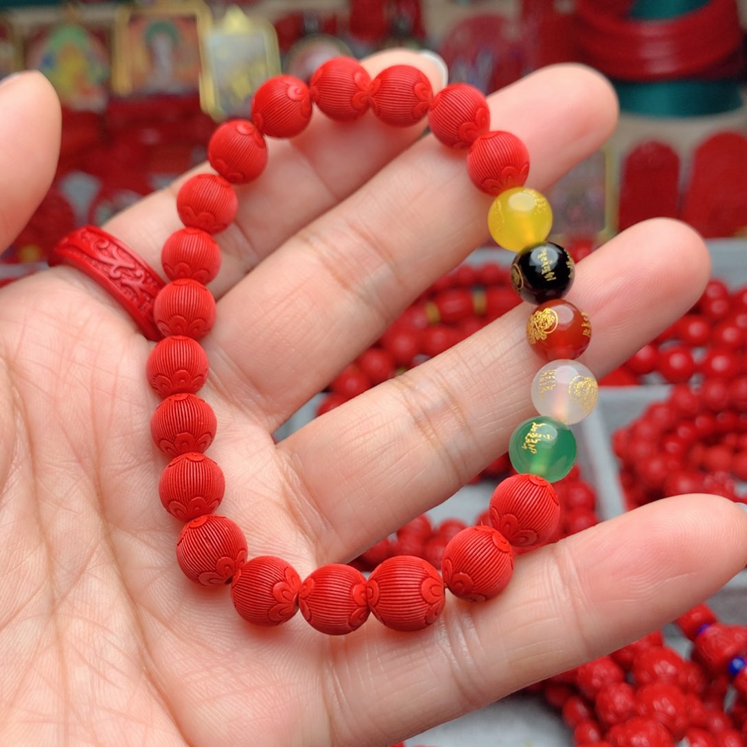 天然辰砂工艺品朱砂手串