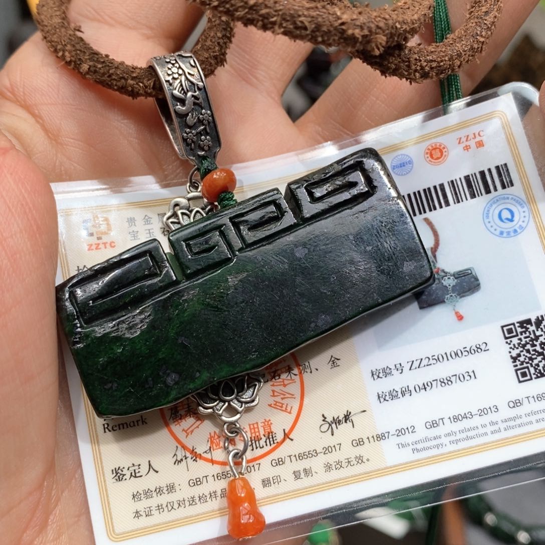 翡翠颈饰银S925镶嵌独**性漂亮美眉